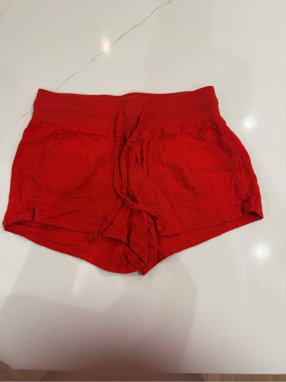 No Boundaries Bright Red Women's Drawstring Casual Athletic Shorts Size XS